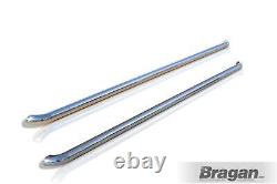 Side Bars Curved To Fit Opel Crossland X 2017+ Chrome Step Tubes Stainless 4X4