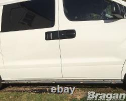Side Bars For Hyundai i800 iLoad iMax 2007+ Chrome Polished Stainless Steel Ends
