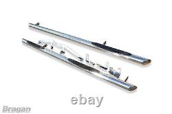 Side Bars + Step Pads For Iveco Daily SWB 2014+ Chrome Polished Stainless Steel