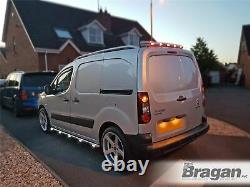 Side Bars + White LEDs To Fit Citroen Berlingo 2008 2016 Stainless Accessories