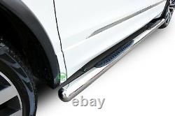 Side bars CHROME stainless steel side steps for VW TIGUAN mk2 2016-up