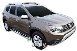 Side protection bars CHROME stainless steel pair for DACIA DUSTER mk2 2018-up