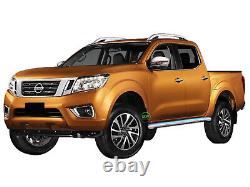 Side protection bars CHROME stainless steel pair for NISSAN NAVARA NP300 2015-up