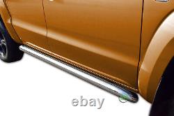 Side protection bars CHROME stainless steel pair for NISSAN NAVARA NP300 2015-up
