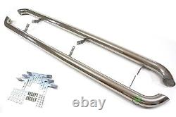 Side protection bars CHROME stainless steel pair for NISSAN NAVARA NP300 2015-up