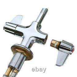 Single/Twin Pre-Rinse Tap Faucet Commercial Kitchen Spray Arm Pedestal Faucet