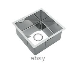 Single chrome first polished stainless steel kitchen sink hand trough 450450 mm