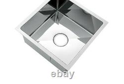 Single chrome first polished stainless steel kitchen sink hand trough 450450 mm