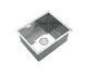 Single Chrome Polished Stainless Steel Kitchen Sink Hand Laundry Trough 550450