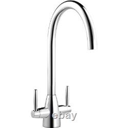 Smeg Alba 1.5 Bowl Stainless Steel Sink And Polished Chrome Tap Set, 600mm Unit