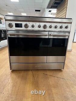 Smeg C92IPX9 Classic 90cm 6 Burners Dual Fuel Range Cooker Stainless Steel