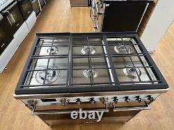 Smeg C92IPX9 Classic 90cm 6 Burners Dual Fuel Range Cooker Stainless Steel