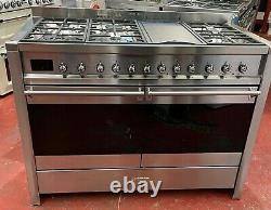 Smeg Opera A4-81 120cm Dual Fuel Range Cooker Stainless Steel