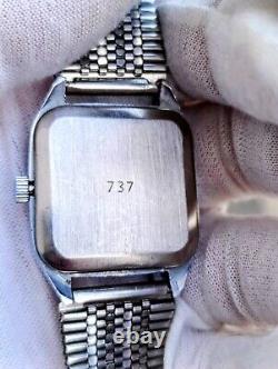 Soviet Raketa Square Watch 19 Jewels Quality Mark USSR Recently Serviced