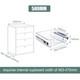 Space Saving Pull Out Metal Basket Kitchen Cabinet Base Unit Larder Cupboard