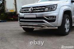 Spoiler Bar For Volkswagen Amarok Double 2016+ 4x4 Stainless Steel Bumper Chin