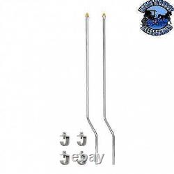 Stainless Bumper Guide Kit With Watermelon Lens Top Amber Lens (Pair) #86068
