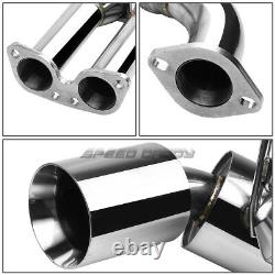 Stainless Dual Cat Back Exhaust 4.5 Rolled Tip Muffler For 350z Infiniti G35