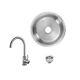 Stainless Steel 14-1/2 In Undermount Bar Sink Gooseneck Faucet Accessories