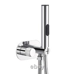 Stainless Steel 3 Ways Douche Toilet Bidet Sprayer Brass Mixer Valve Holder Kit