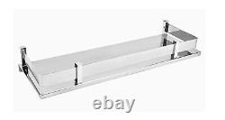 Stainless Steel Chrome Finish Bathroom Kitchen Wall Rack Storage Shelf Shelves