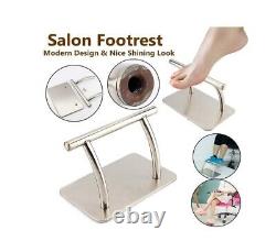 Stainless Steel Chrome Footrest Foot Rest Barber Salon Tattoo Hairdressing Foot