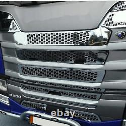 Stainless Steel Chrome Front Grill for Scania S-Series 2017- without fog light