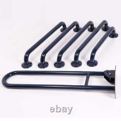 Stainless Steel Dark Blue Doc M Pack Hinged Grab Rails