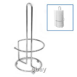 Stainless Steel Kitchen Tissue Paper Towel Roll Dispenser Holder Stand Pole UKDC