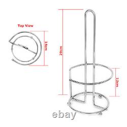 Stainless Steel Kitchen Tissue Paper Towel Roll Dispenser Holder Stand Pole UKDC