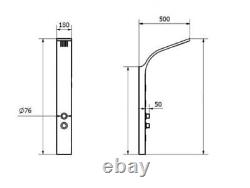 Stainless Steel Shower Column Tower Panel Twin Head & 2 Body Jets