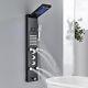 Stainless Steel Shower Panel Tower System With Led Lights 5 Function Twin Head