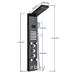 Stainless Steel Shower Panel Tower System with LED Lights 5 in 1 Shower Panel