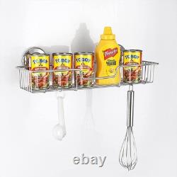 Stainless Steel Suction Cup Bathroom Caddies Waterproof, Chrome Finish, 2 Pack