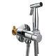 Stainless Steel Toilet Bidet Sprayer With Hot And Cold Brass Valve Holder Set