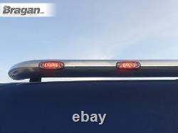 Stainless Steel Van Rear Roof Light Bar + LEDs To Fit 07 14 Ford Transit MK7