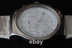 Swatch Irony Yos439 Your Turn White Chronograph Watch Black White Dial A Classic