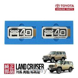 TOYOTA Genuine 40th ANNIVERSARY Fender Emblem Side Emblem LAND CRUISER 70