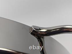 The White Company Sibton Round Serving Tray Stainless Steel Dinner Drinks