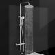 Thermostatic Shower Mixer Set Chrome, Round 38 ° C Thermostat Shower S