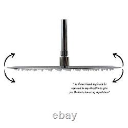 Thermostatic Shower Mixer Valve 1 Way Large Modern 300mm Stainless Steel Head