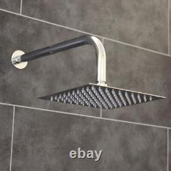 Thermostatic Shower Mixer Valve 1 Way Outlet 200mm Thin Stainless Steel Head