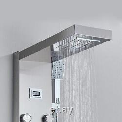 Thermostatic Shower Panel Column Tower Stainless Steel Nickel Massage Body Jets