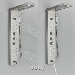 Thermostatic Shower Panel Column Tower- Waterfall, Rainfall Shower Message Jets