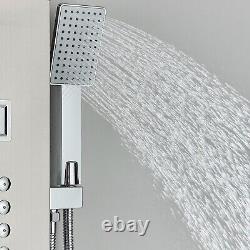 Thermostatic Shower Panel Column Tower- Waterfall, Rainfall Shower Message Jets