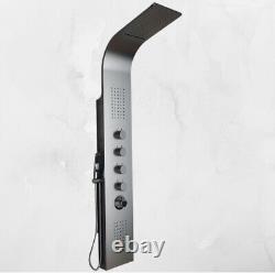 Thermostatic Waterfall Shower Tower Body Jets & Handset Chrome Stainless Steel