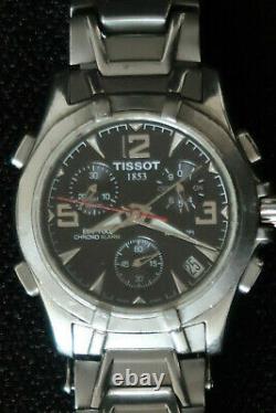 Tissot Pr100 Men's Chronograph Watch Black Dial With Stainless Strap A Classic