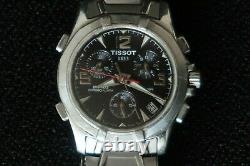 Tissot Pr100 Men's Chronograph Watch Black Dial With Stainless Strap A Classic