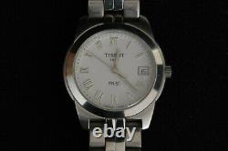 Tissot Pr50 Quartz Watch White And Chrome Roman Dial Stainless Strap A Classic