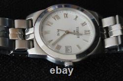 Tissot Pr50 Quartz Watch White And Chrome Roman Dial Stainless Strap A Classic